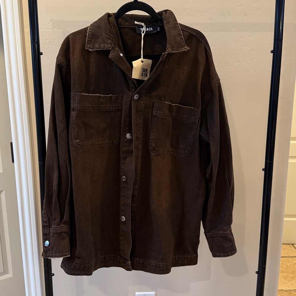 SER.O.YA Brown Jean Jacket - Picture 7 of 7